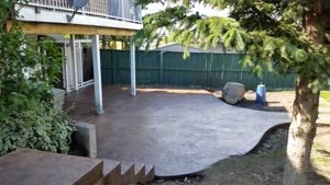 Stamped Concrete Backyard Patio Calgary